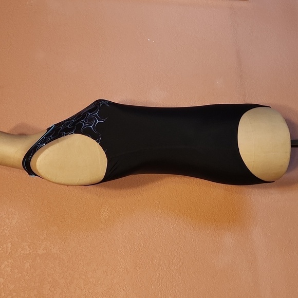 New! Black & blue swimsuit! Beach pool swim vacation travel modest Size small! - Picture 5 of 7